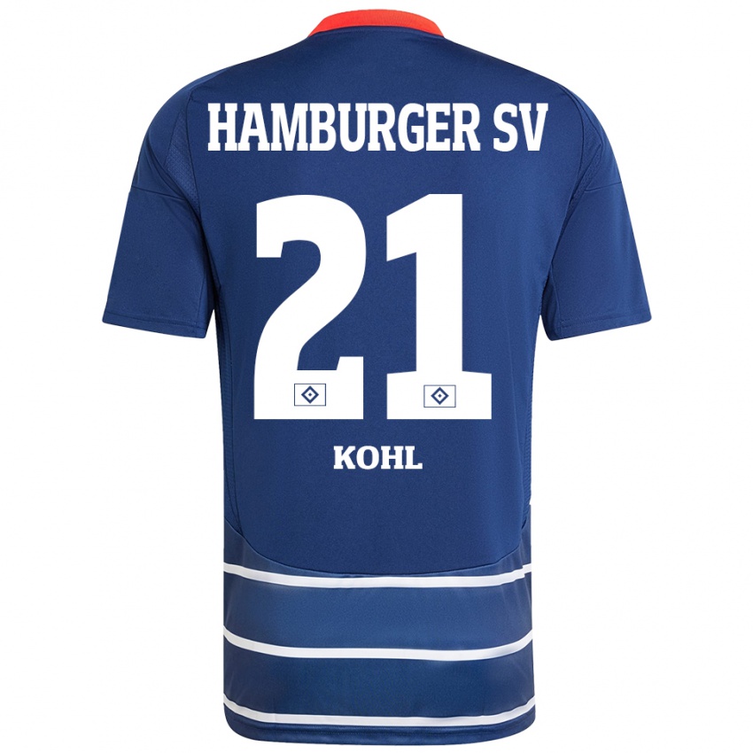 Niño Camiseta Ohene Köhl #21 Azul Oscuro 2ª Equipación 2024/25 La Camisa Perú