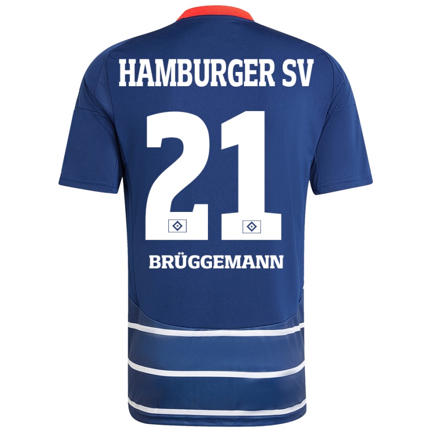 Niño Camiseta William Brüggemann #21 Azul Oscuro 2ª Equipación 2024/25 La Camisa Perú