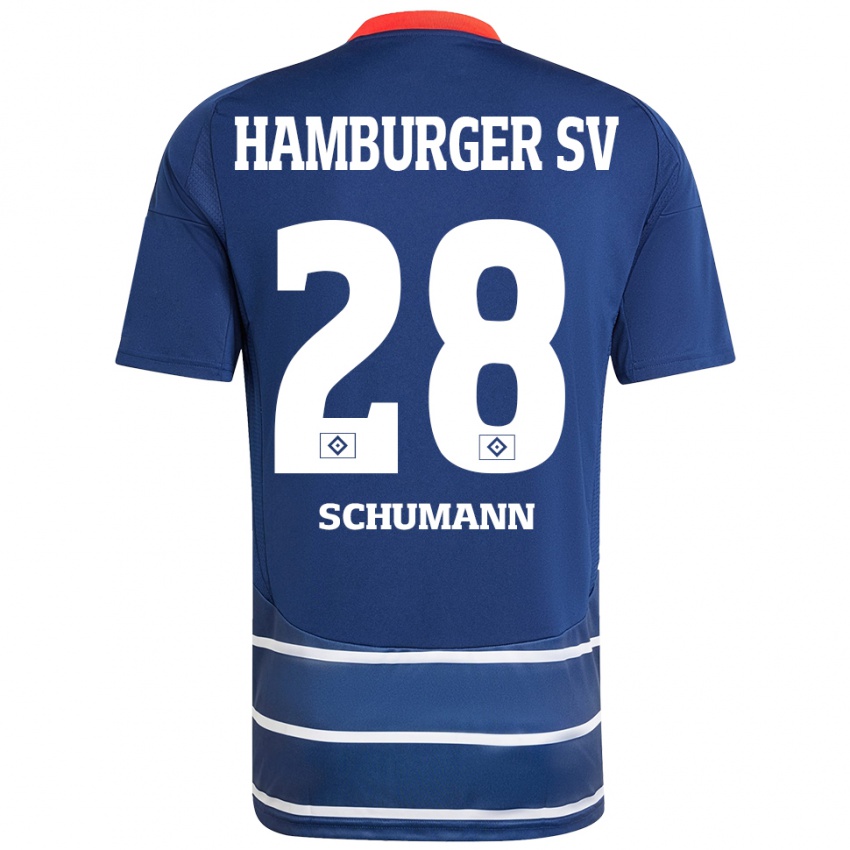 Niño Camiseta Henri Maximilian Schümann #28 Azul Oscuro 2ª Equipación 2024/25 La Camisa Perú