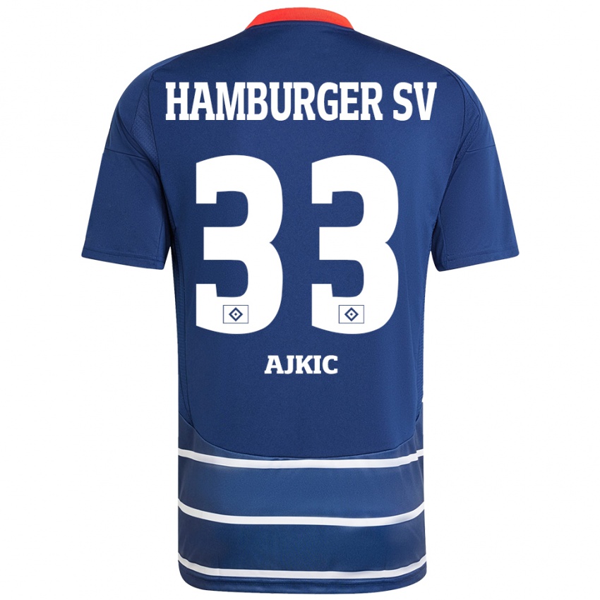 Niño Camiseta Selim Ajkic #33 Azul Oscuro 2ª Equipación 2024/25 La Camisa Perú