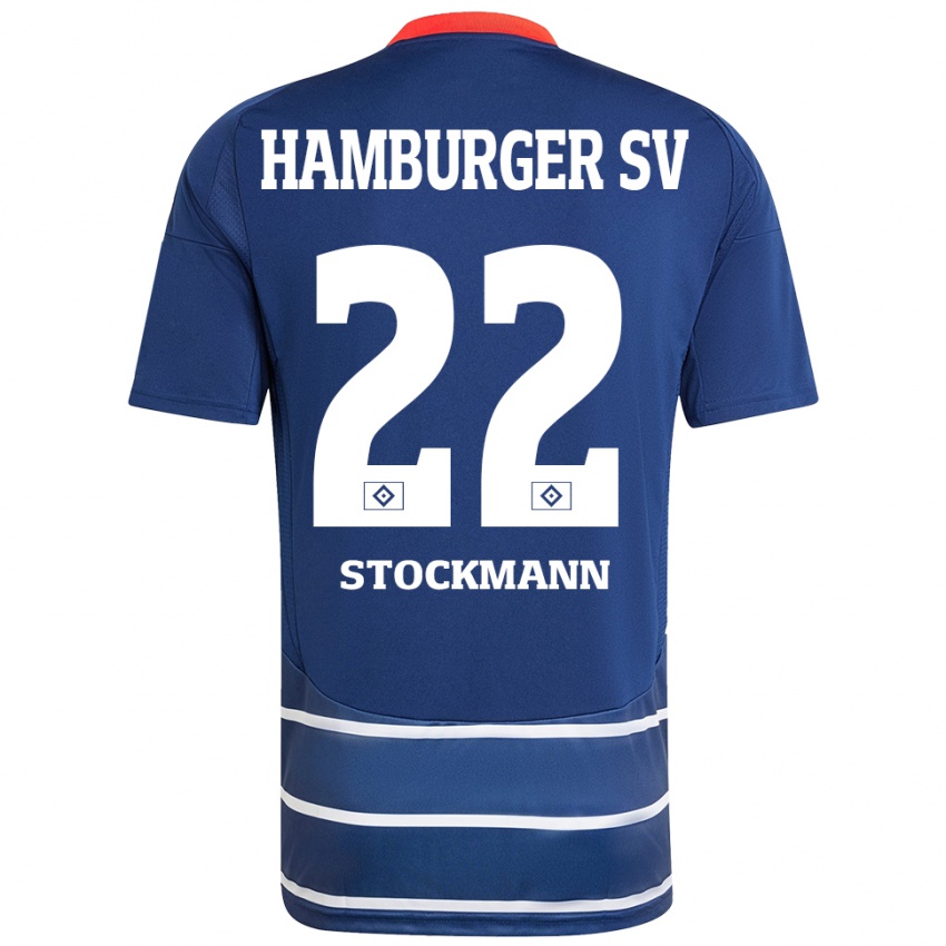 Niño Camiseta Sarah Stöckmann #22 Azul Oscuro 2ª Equipación 2024/25 La Camisa Perú