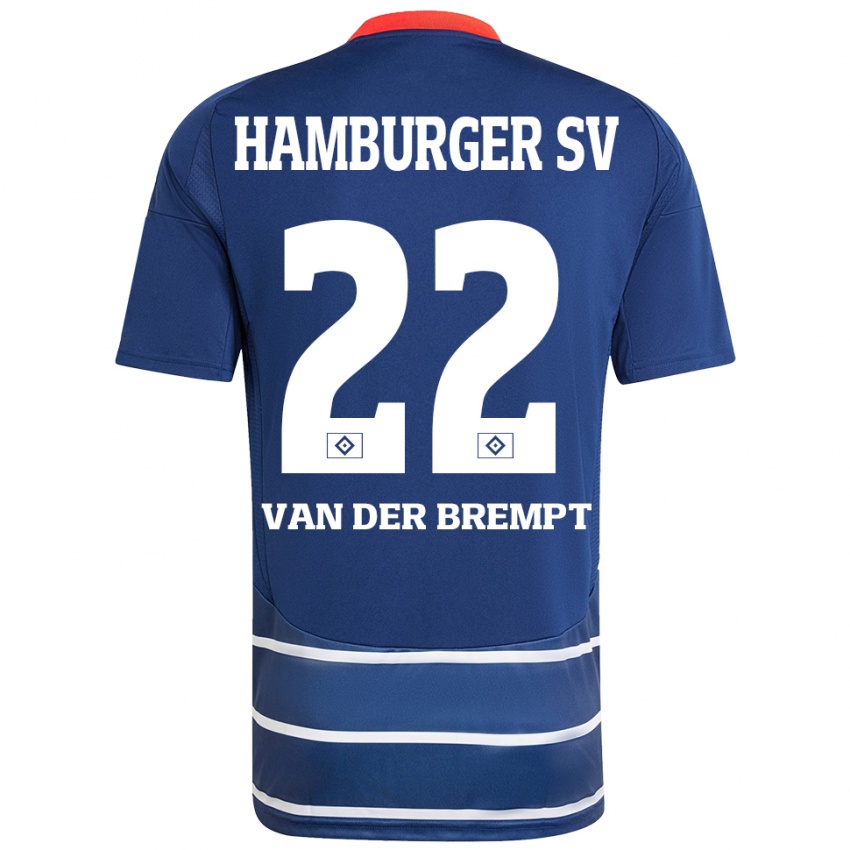 Niño Camiseta Ignace Van Der Brempt #22 Azul Oscuro 2ª Equipación 2024/25 La Camisa Perú