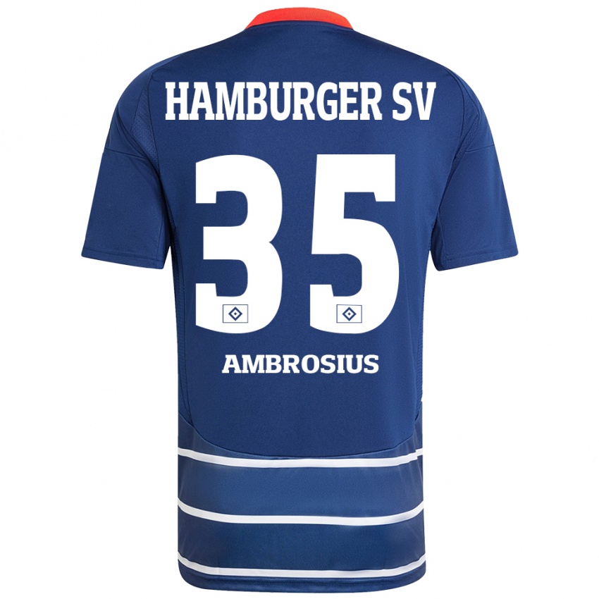 Niño Camiseta Stephan Ambrosius #35 Azul Oscuro 2ª Equipación 2024/25 La Camisa Perú