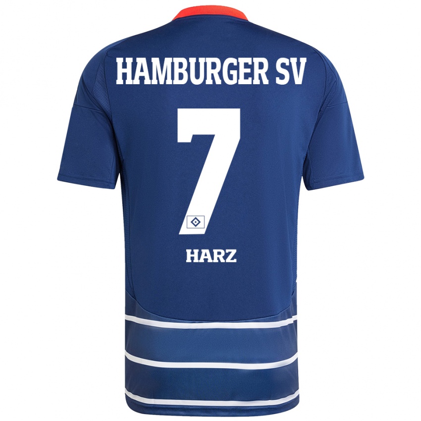 Niño Camiseta Theo Harz #7 Azul Oscuro 2ª Equipación 2024/25 La Camisa Perú