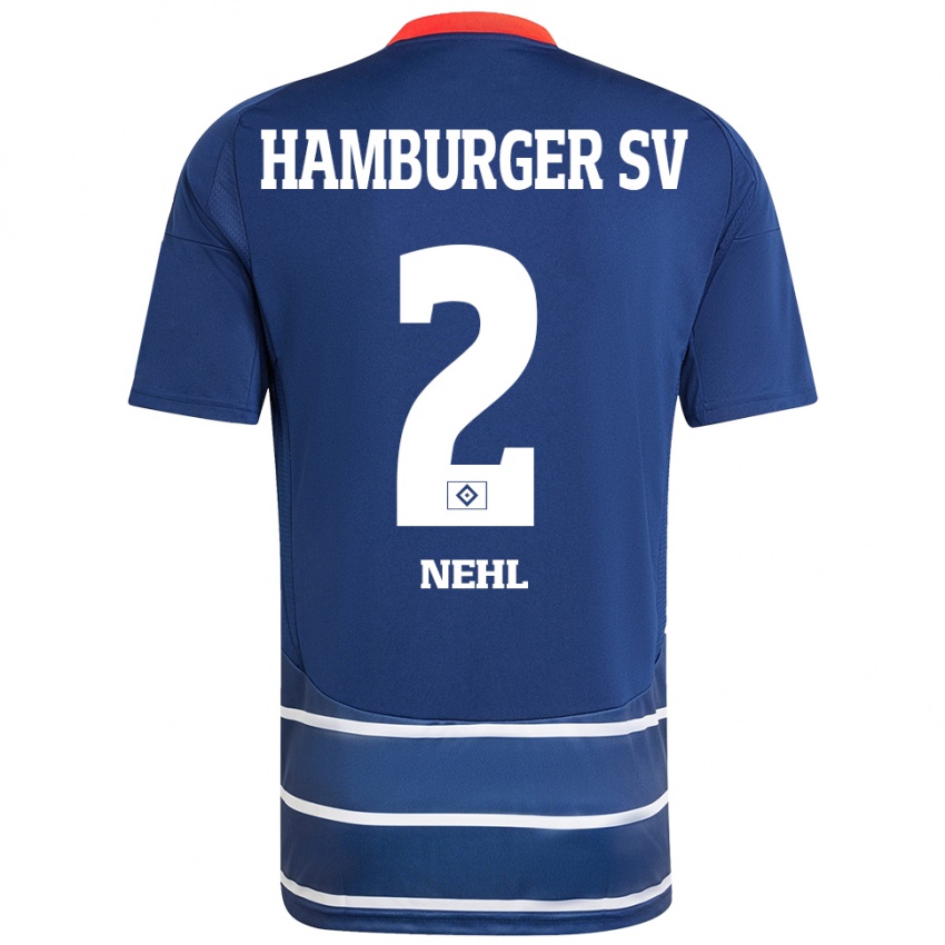 Niño Camiseta Julius Nehl #2 Azul Oscuro 2ª Equipación 2024/25 La Camisa Perú