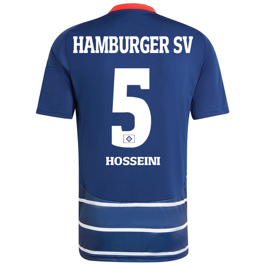 Niño Camiseta Reza Hosseini #5 Azul Oscuro 2ª Equipación 2024/25 La Camisa Perú