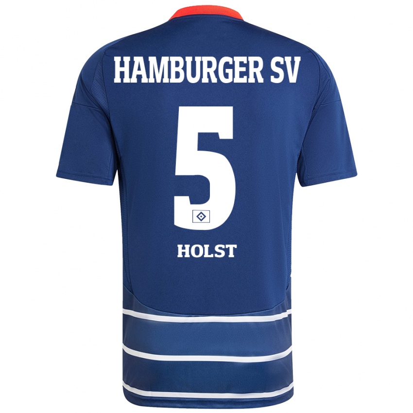 Niño Camiseta Evelyn Holst #5 Azul Oscuro 2ª Equipación 2024/25 La Camisa Perú