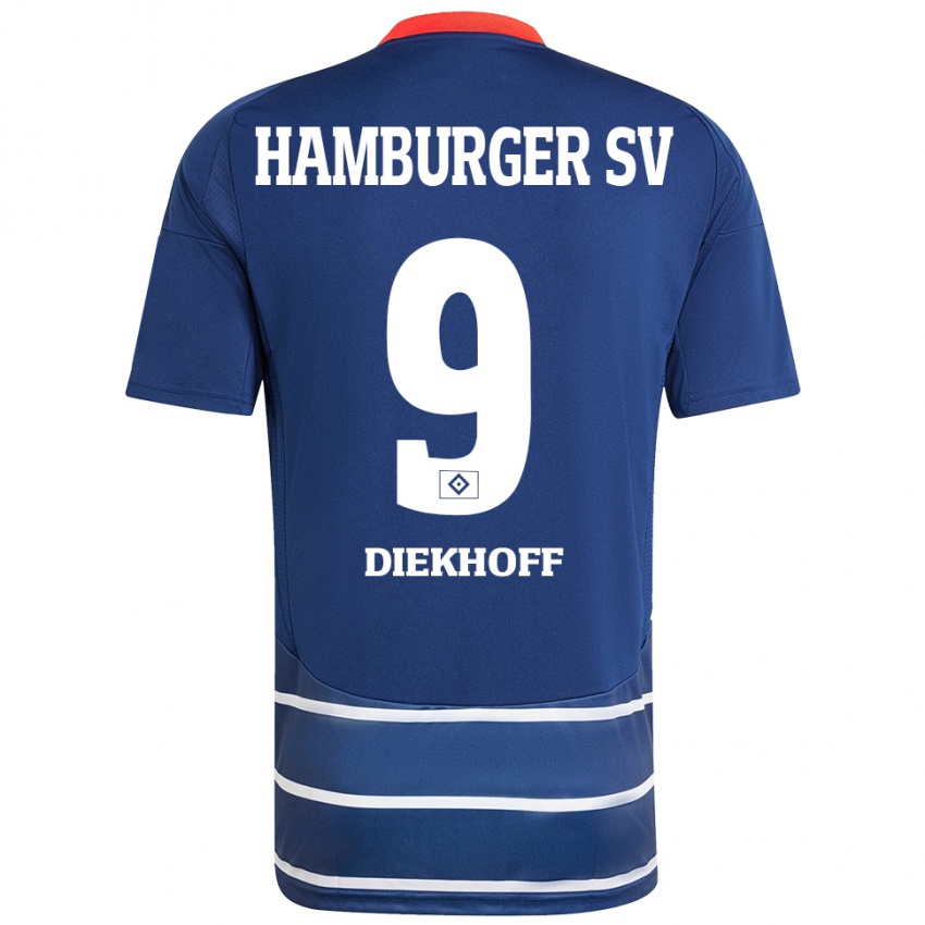 Niño Camiseta Henrike Diekhoff #9 Azul Oscuro 2ª Equipación 2024/25 La Camisa Perú