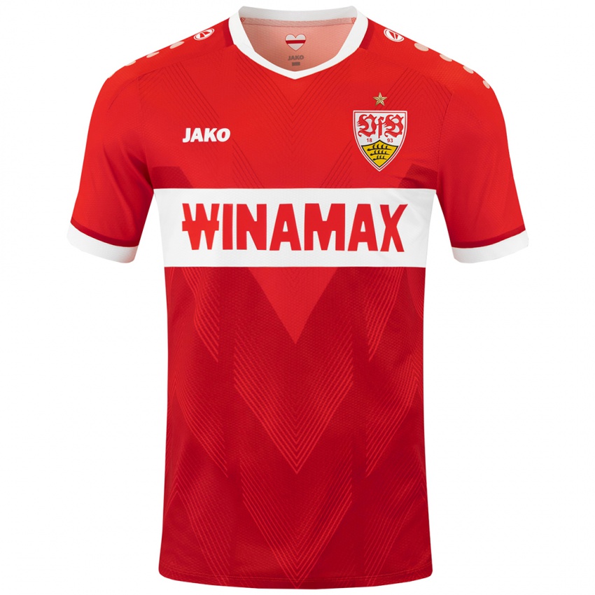 Niño Camiseta Deniz Undav #26 Rojo Blanco 2ª Equipación 2024/25 La Camisa Perú