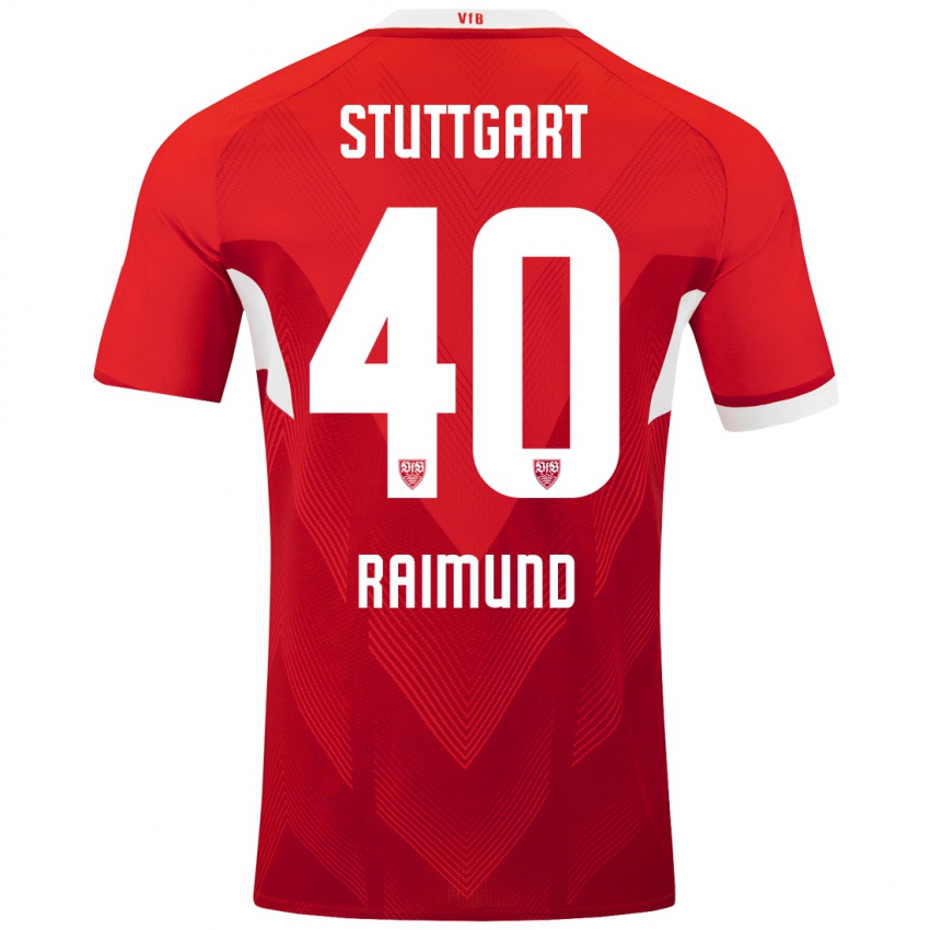 Niño Camiseta Luca Raimund #40 Rojo Blanco 2ª Equipación 2024/25 La Camisa Perú