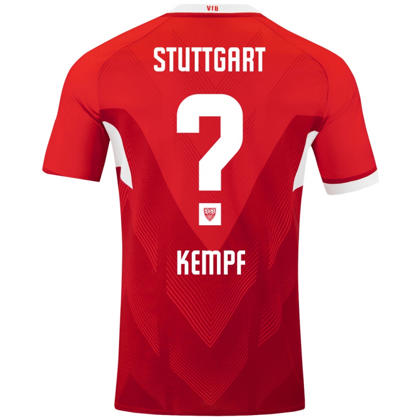 Niño Camiseta Karl Kempf #0 Rojo Blanco 2ª Equipación 2024/25 La Camisa Perú