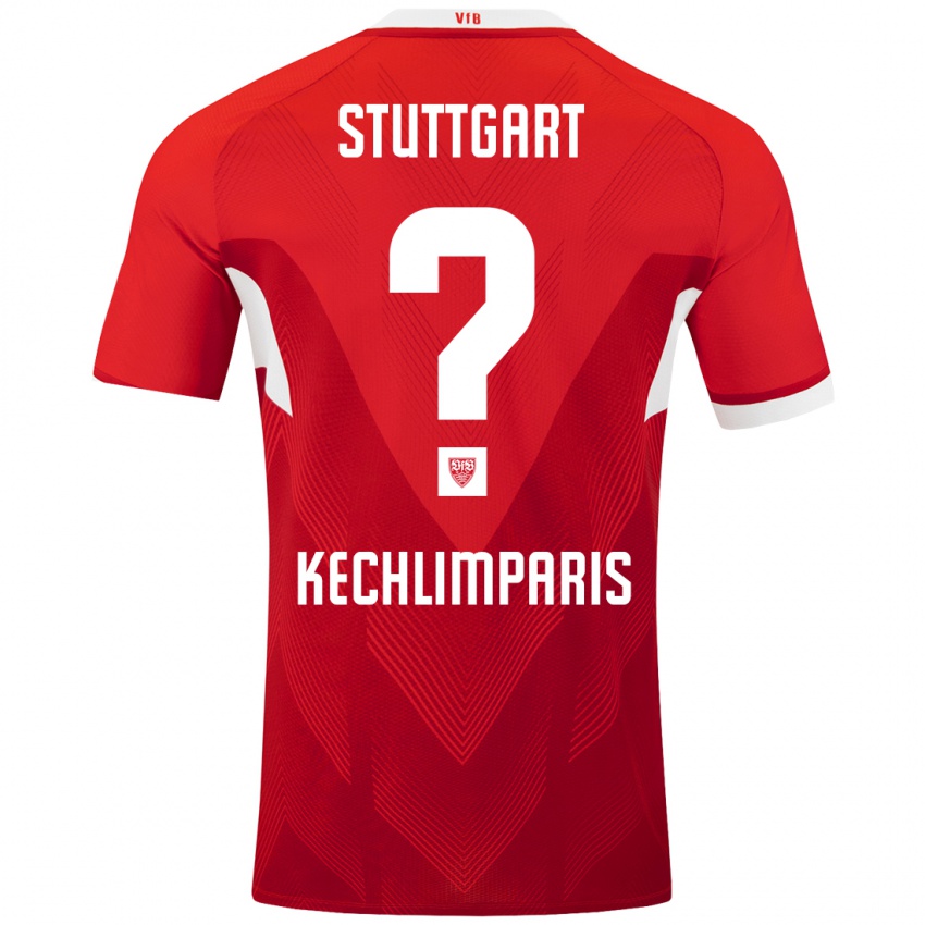 Niño Camiseta Ioannis Kechlimparis #0 Rojo Blanco 2ª Equipación 2024/25 La Camisa Perú