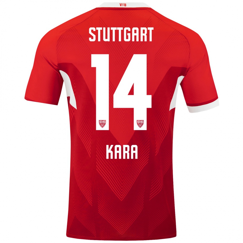 Niño Camiseta Semih Kara #14 Rojo Blanco 2ª Equipación 2024/25 La Camisa Perú