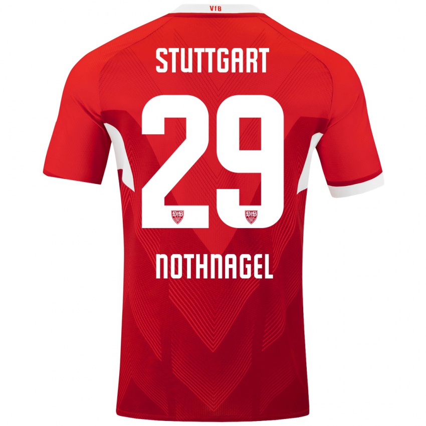 Niño Camiseta Dominik Nothnagel #29 Rojo Blanco 2ª Equipación 2024/25 La Camisa Perú