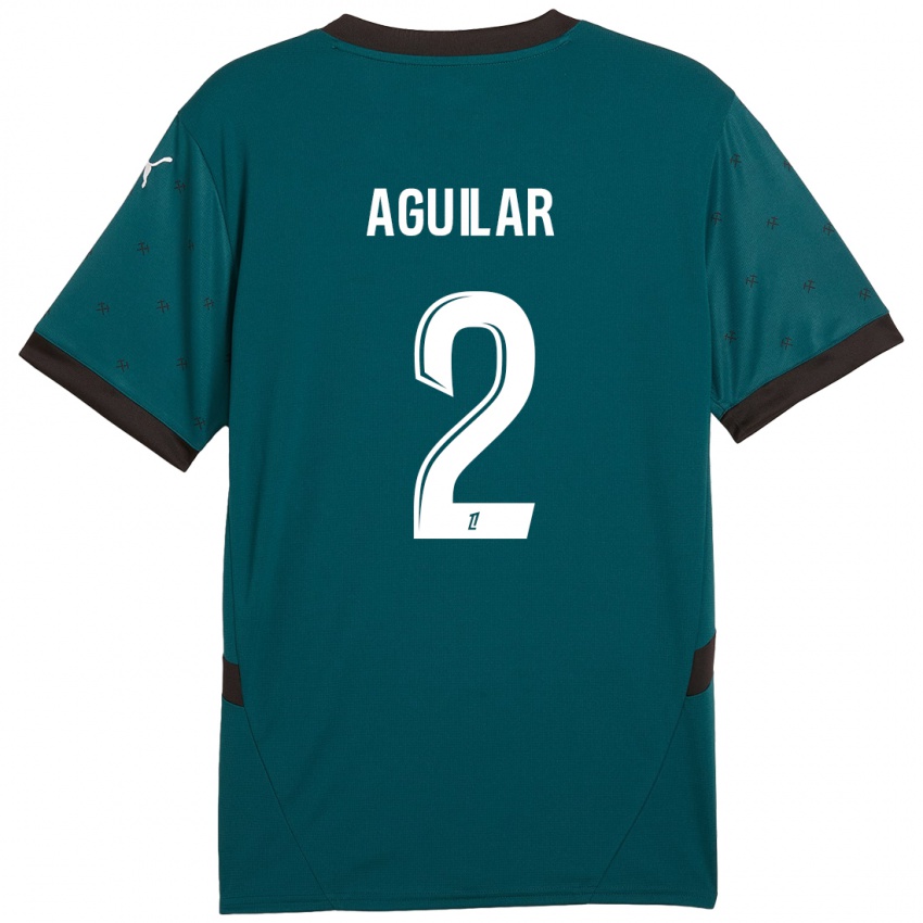 Niño Camiseta Ruben Aguilar #2 Verde Oscuro 2ª Equipación 2024/25 La Camisa Perú