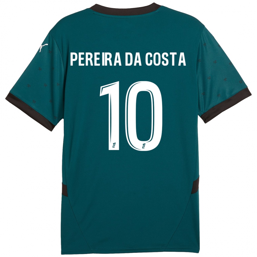 Niño Camiseta David Pereira Da Costa #10 Verde Oscuro 2ª Equipación 2024/25 La Camisa Perú