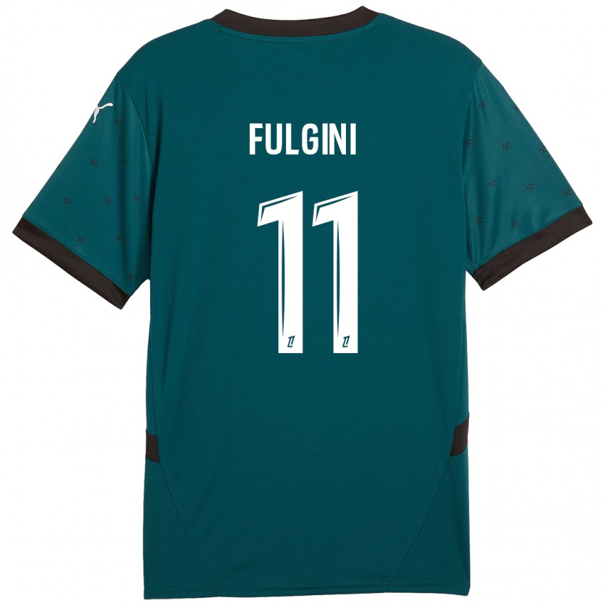 Niño Camiseta Angelo Fulgini #11 Verde Oscuro 2ª Equipación 2024/25 La Camisa Perú