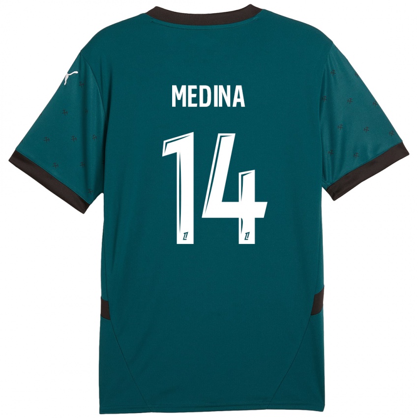 Niño Camiseta Facundo Medina #14 Verde Oscuro 2ª Equipación 2024/25 La Camisa Perú