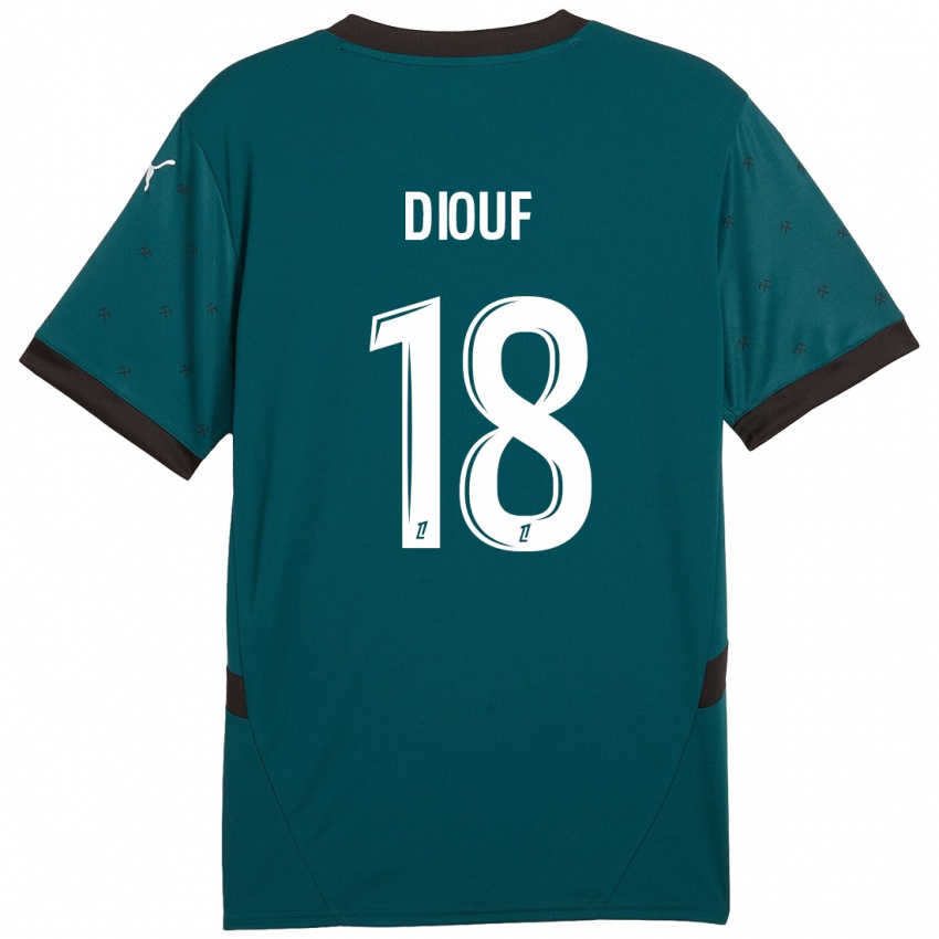 Niño Camiseta Andy Diouf #18 Verde Oscuro 2ª Equipación 2024/25 La Camisa Perú