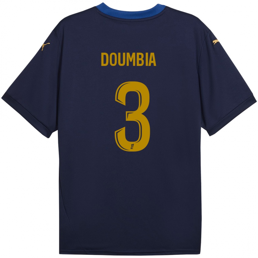 Niño Camiseta Kamory Doumbia #3 Azul Marino Dorado 2ª Equipación 2024/25 La Camisa Perú