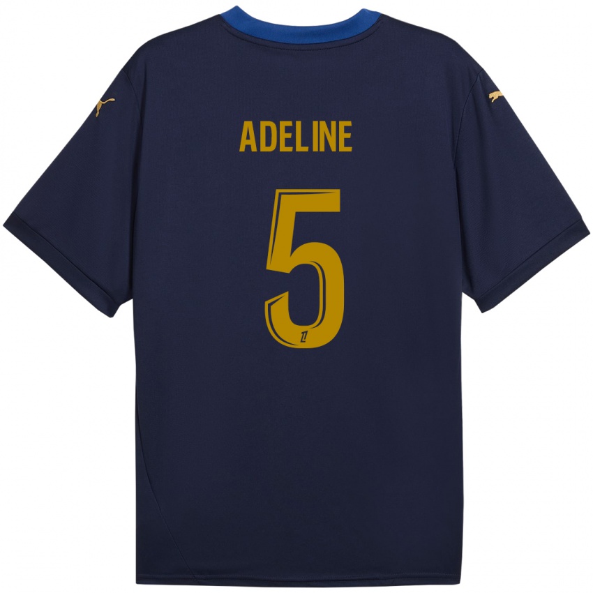 Niño Camiseta Martin Adeline #5 Azul Marino Dorado 2ª Equipación 2024/25 La Camisa Perú