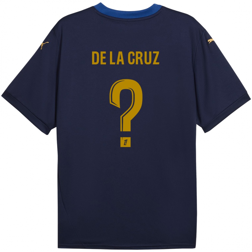 Niño Camiseta Maiky De La Cruz #0 Azul Marino Dorado 2ª Equipación 2024/25 La Camisa Perú