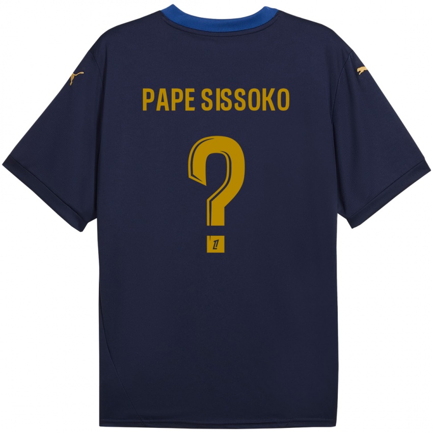 Niño Camiseta Niama Pape Sissoko #0 Azul Marino Dorado 2ª Equipación 2024/25 La Camisa Perú