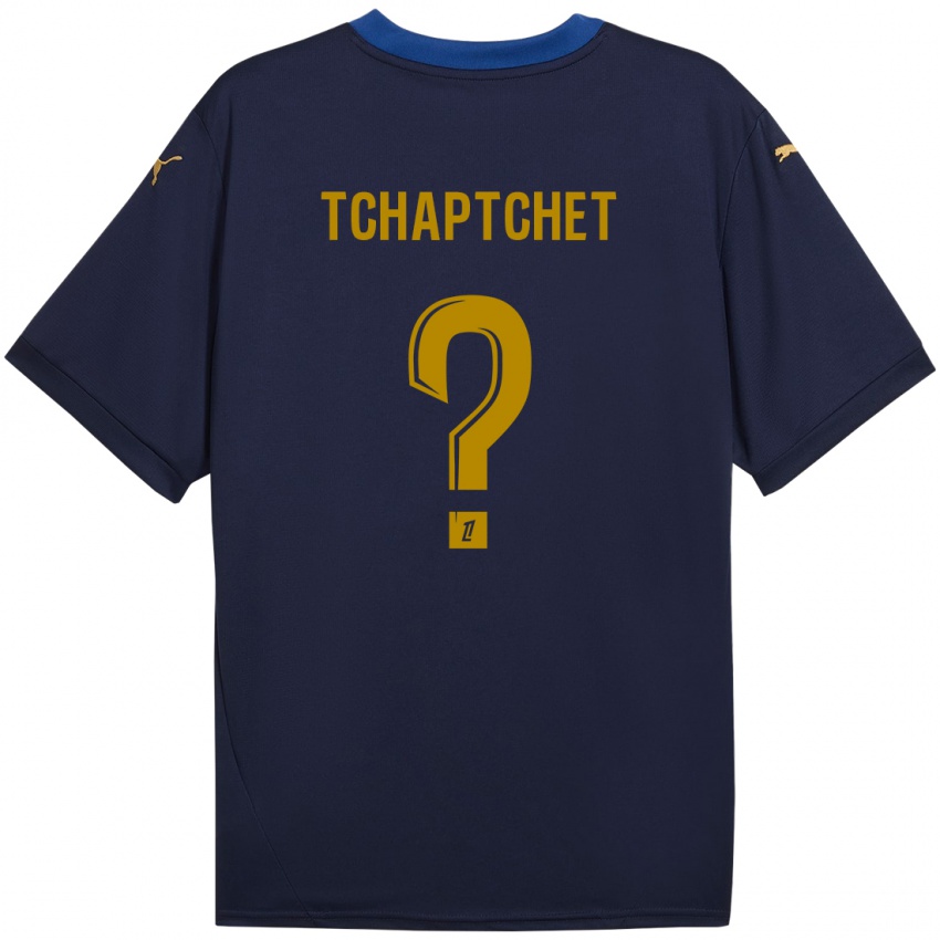 Niño Camiseta Arthur Tchaptchet #0 Azul Marino Dorado 2ª Equipación 2024/25 La Camisa Perú