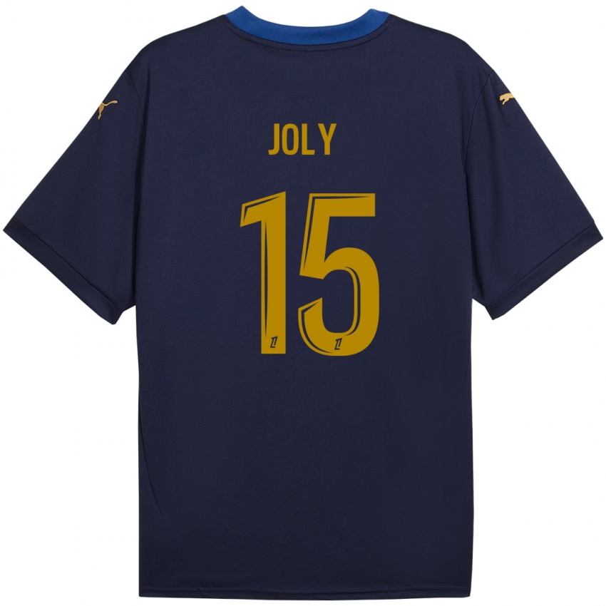 Niño Camiseta Lou-Ann Joly #15 Azul Marino Dorado 2ª Equipación 2024/25 La Camisa Perú