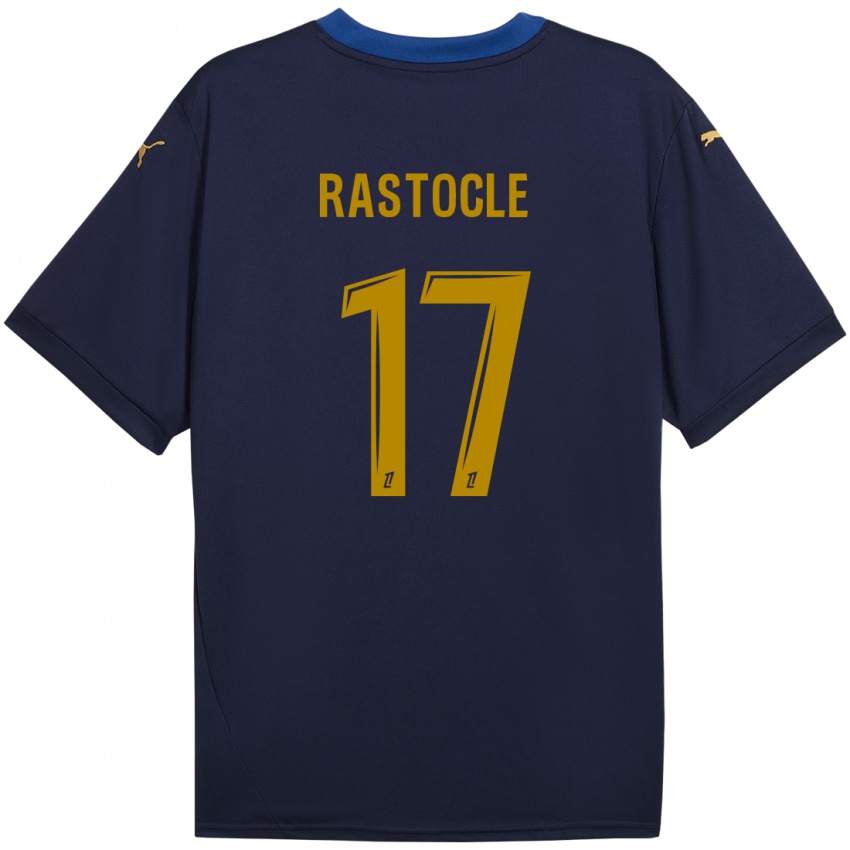 Niño Camiseta Jade Rastocle #17 Azul Marino Dorado 2ª Equipación 2024/25 La Camisa Perú