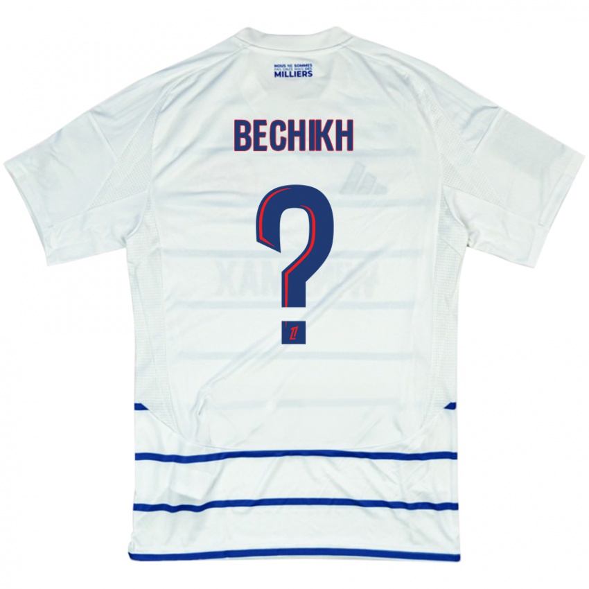 Niño Camiseta Mohamed Bechikh #0 Blanco Azul 2ª Equipación 2024/25 La Camisa Perú