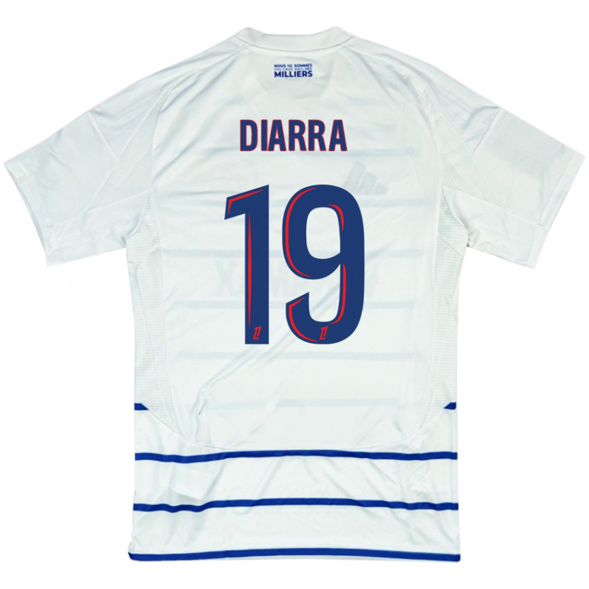 Niño Camiseta Habib Diarra #19 Blanco Azul 2ª Equipación 2024/25 La Camisa Perú