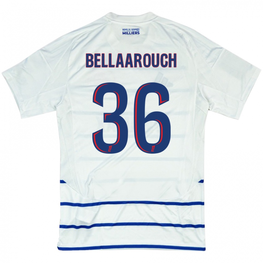 Niño Camiseta Alaa Bellaarouch #36 Blanco Azul 2ª Equipación 2024/25 La Camisa Perú