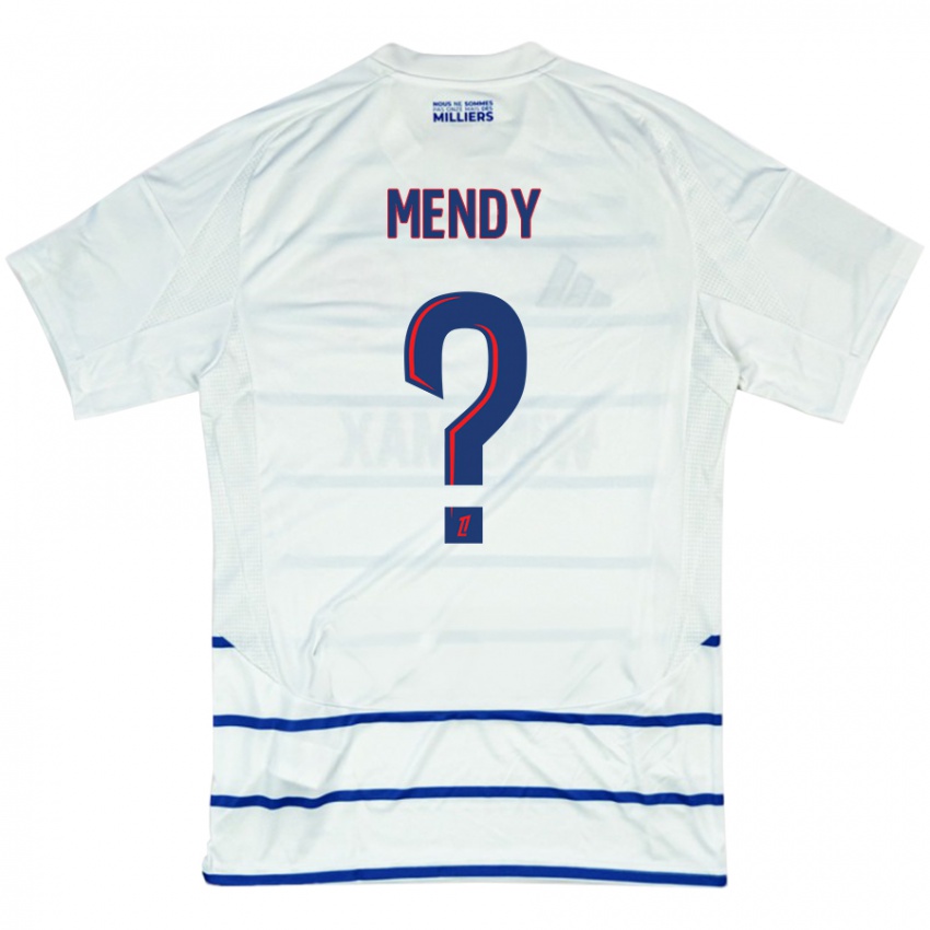 Niño Camiseta François Mendy #0 Blanco Azul 2ª Equipación 2024/25 La Camisa Perú