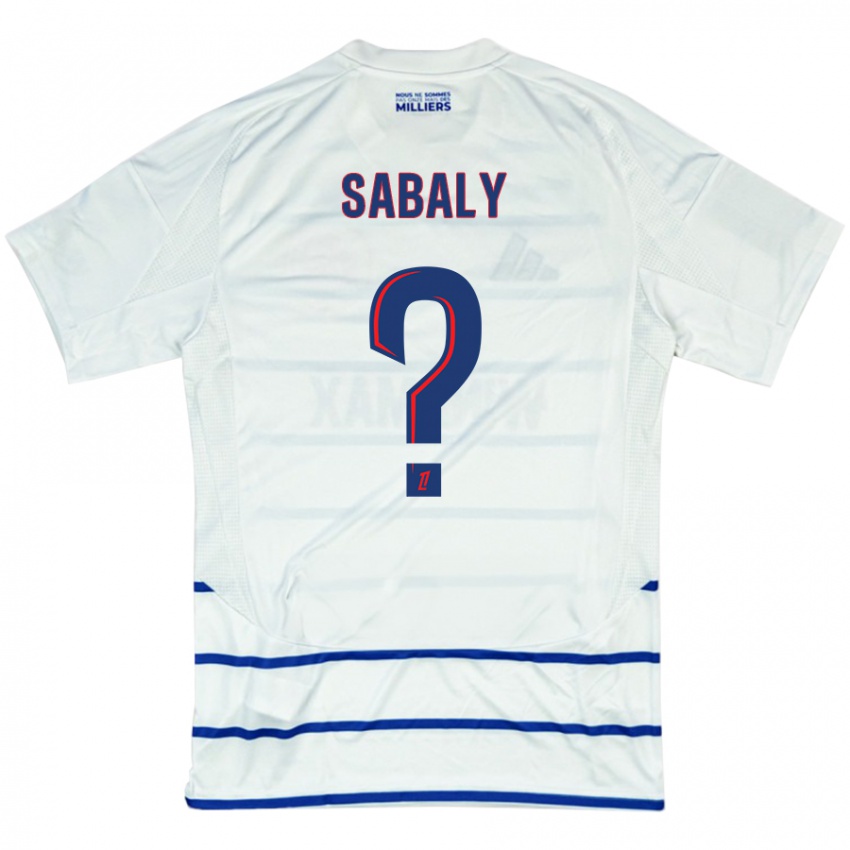 Niño Camiseta Idrissa Sabaly #0 Blanco Azul 2ª Equipación 2024/25 La Camisa Perú