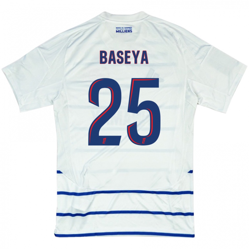 Niño Camiseta Steven Baseya #25 Blanco Azul 2ª Equipación 2024/25 La Camisa Perú