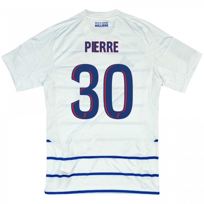 Niño Camiseta Alexandre Pierre #30 Blanco Azul 2ª Equipación 2024/25 La Camisa Perú