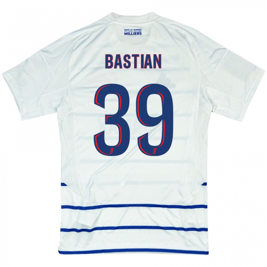 Niño Camiseta Maxime Bastian #39 Blanco Azul 2ª Equipación 2024/25 La Camisa Perú