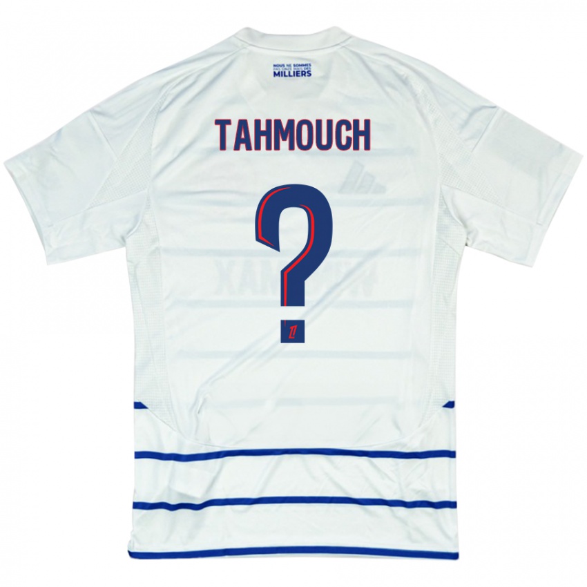 Niño Camiseta Mathieu Tahmouch #0 Blanco Azul 2ª Equipación 2024/25 La Camisa Perú