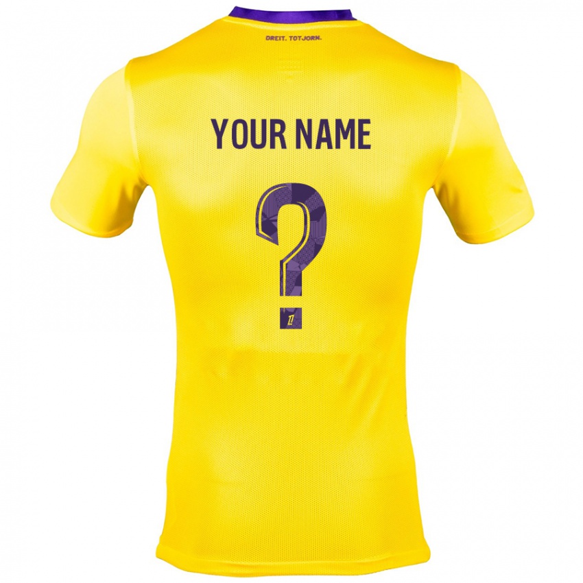 Niño Camiseta Ihren Namen #0 Amarillo Morado 2ª Equipación 2024/25 La Camisa Perú