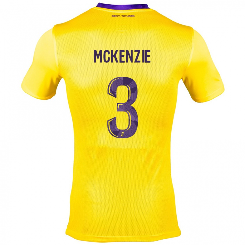 Niño Camiseta Mark Mckenzie #3 Amarillo Morado 2ª Equipación 2024/25 La Camisa Perú