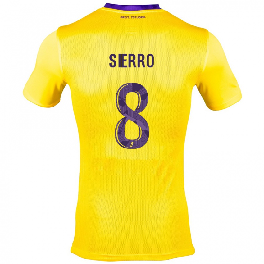 Niño Camiseta Vincent Sierro #8 Amarillo Morado 2ª Equipación 2024/25 La Camisa Perú