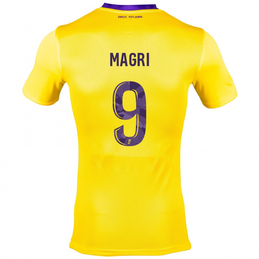 Niño Camiseta Frank Magri #9 Amarillo Morado 2ª Equipación 2024/25 La Camisa Perú