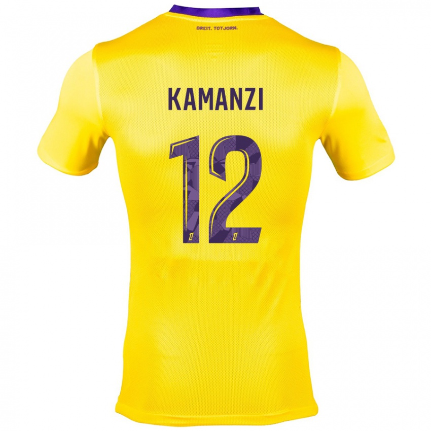 Niño Camiseta Warren Kamanzi #12 Amarillo Morado 2ª Equipación 2024/25 La Camisa Perú