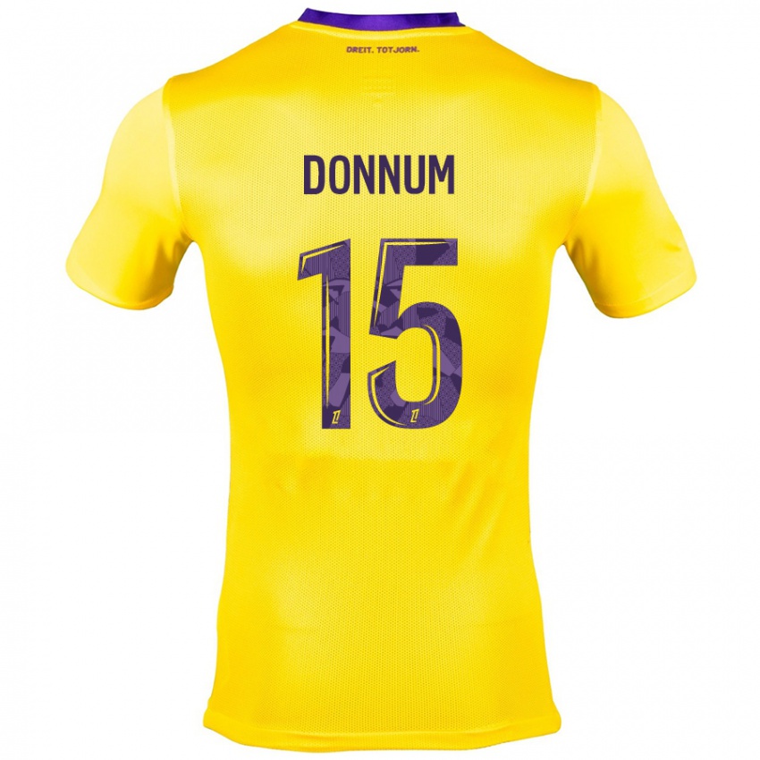 Niño Camiseta Aron Dønnum #15 Amarillo Morado 2ª Equipación 2024/25 La Camisa Perú