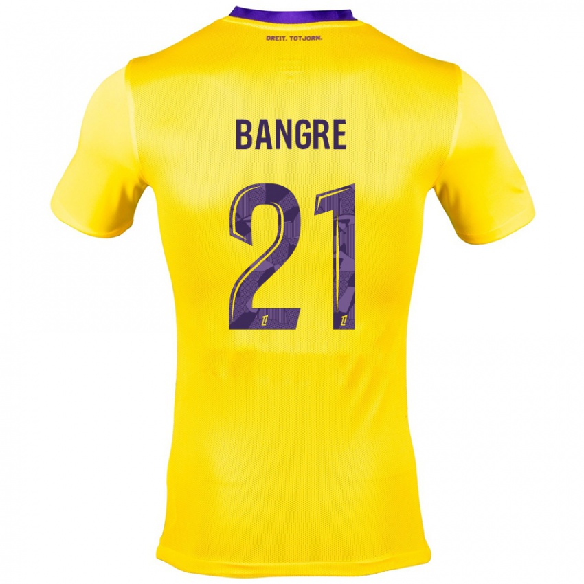 Niño Camiseta Mamady Bangré #21 Amarillo Morado 2ª Equipación 2024/25 La Camisa Perú