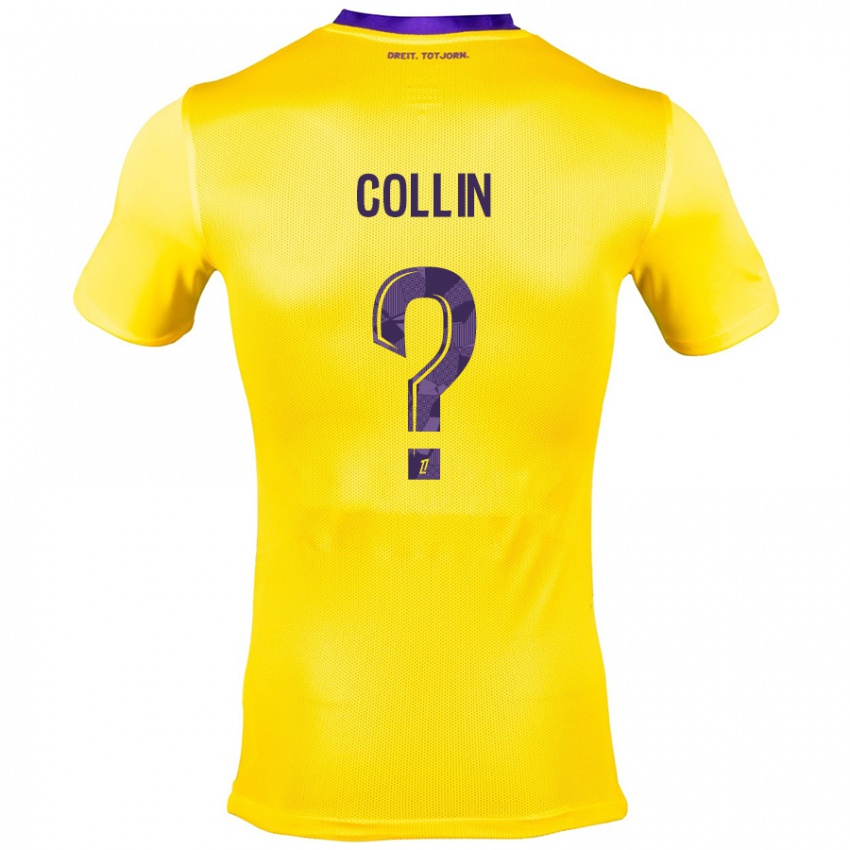 Niño Camiseta Théo Collin #0 Amarillo Morado 2ª Equipación 2024/25 La Camisa Perú