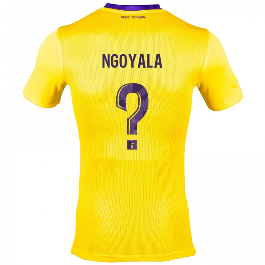 Niño Camiseta Frédéric Efuele Ngoyala #0 Amarillo Morado 2ª Equipación 2024/25 La Camisa Perú