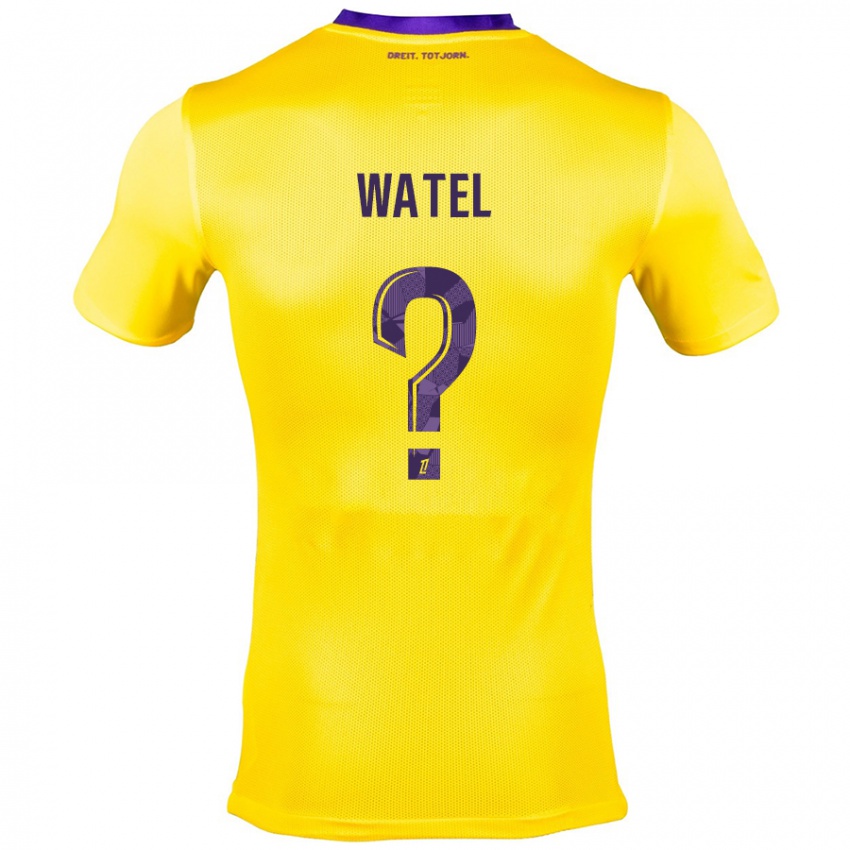 Niño Camiseta Kylian Watel #0 Amarillo Morado 2ª Equipación 2024/25 La Camisa Perú