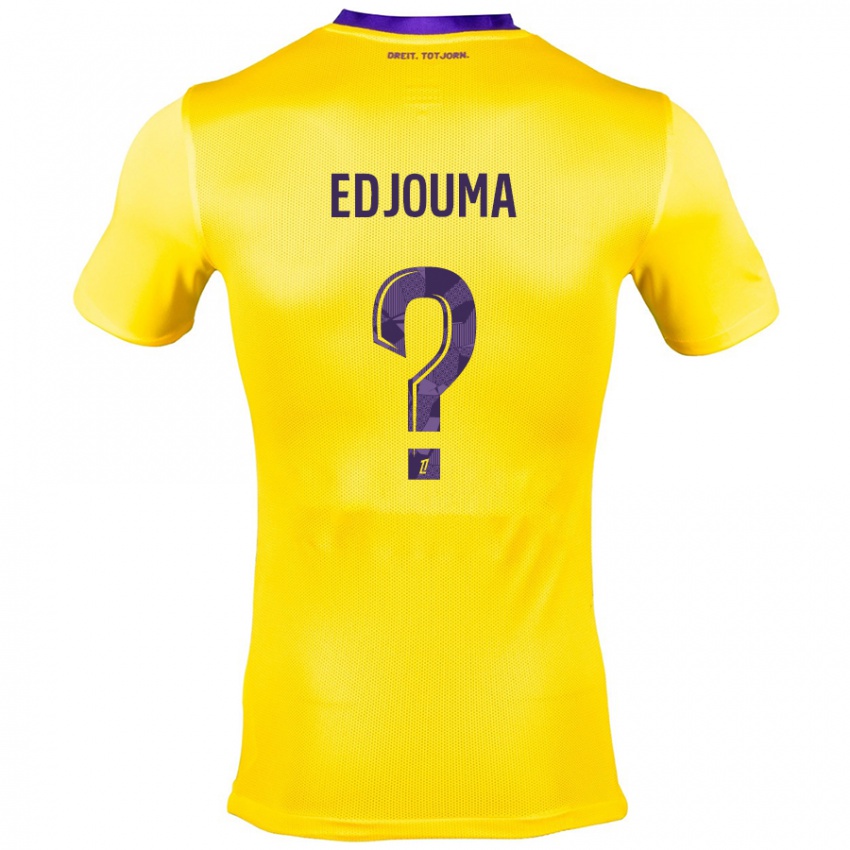 Niño Camiseta Noah Edjouma #0 Amarillo Morado 2ª Equipación 2024/25 La Camisa Perú